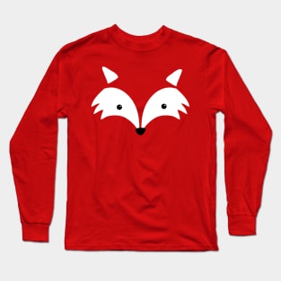 Minimal Fox Face Long Sleeve T-Shirt